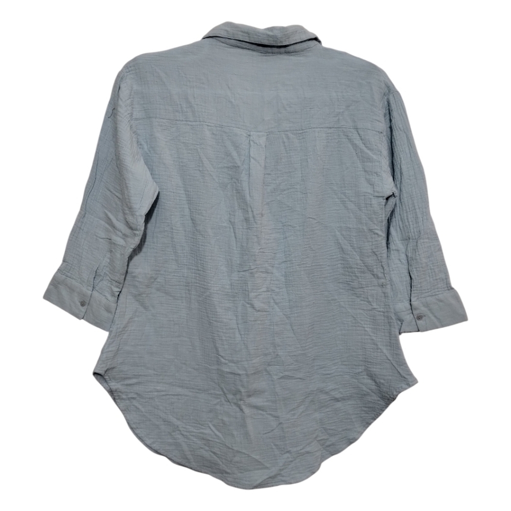 Boho Me Women's S Oversized Gauze Button Up Shirt Lagen Preppy Boho - Picture 5 of 8